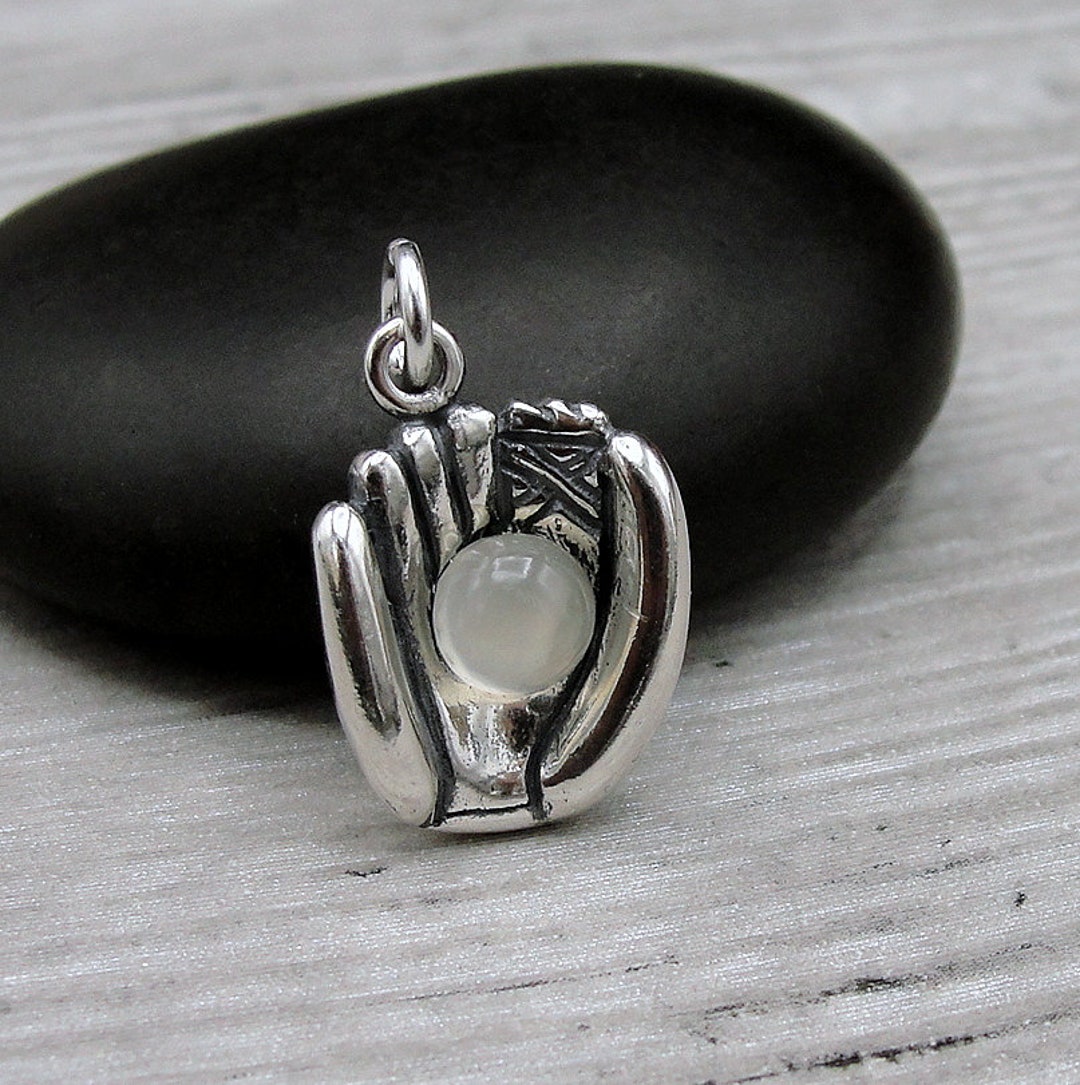 925 Sterling Silver Catcher's Mitt Charm Baseball Glove Etsy
