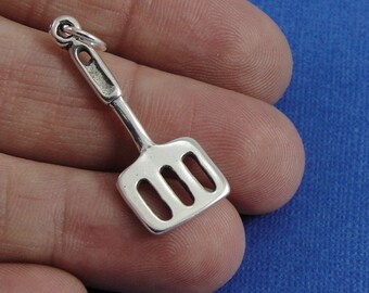 Spatula Charm - Sterling Silver Spatula Charm for Necklace or Bracelet