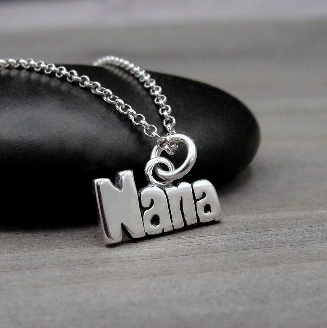 925 Sterling Silver Nana Necklace nana Charm Necklace Grandma Charm Necklace Grandmother Necklace Gift for Nana Nana Jewelry Nana Gift Etsy