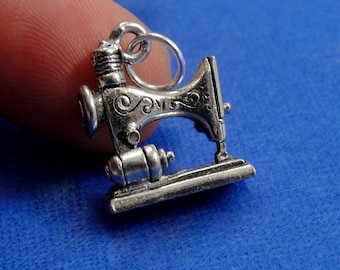 Sewing Machine Charm - Silver Plated Sewing Machine Charm for Necklace or Bracelet