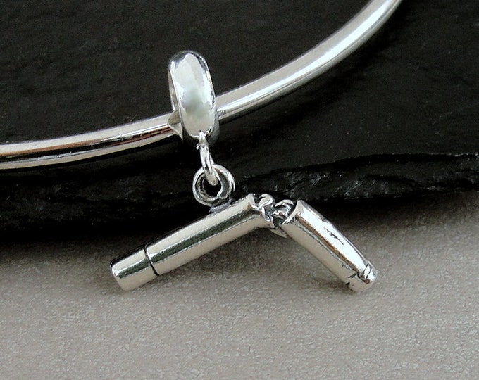 Broken Cigarette European Dangle Bead Charm, Sterling Silver Quit Smoking Charm for European Bracelet, Cigarette Charm, Quit Smoking Gift