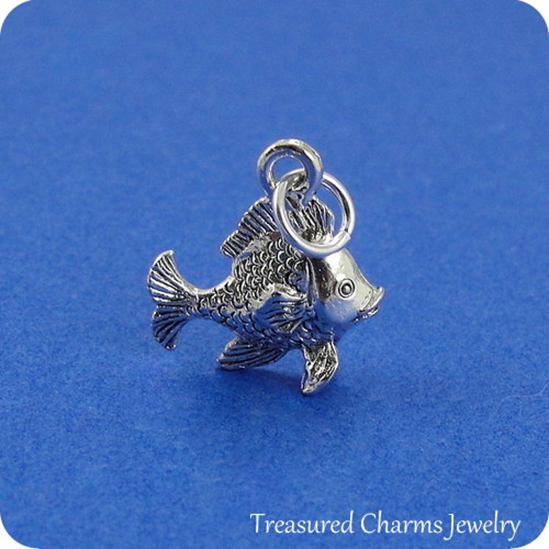 Aquarium Fish Charm Silver Plated Fish Charm for Necklace or Etsy