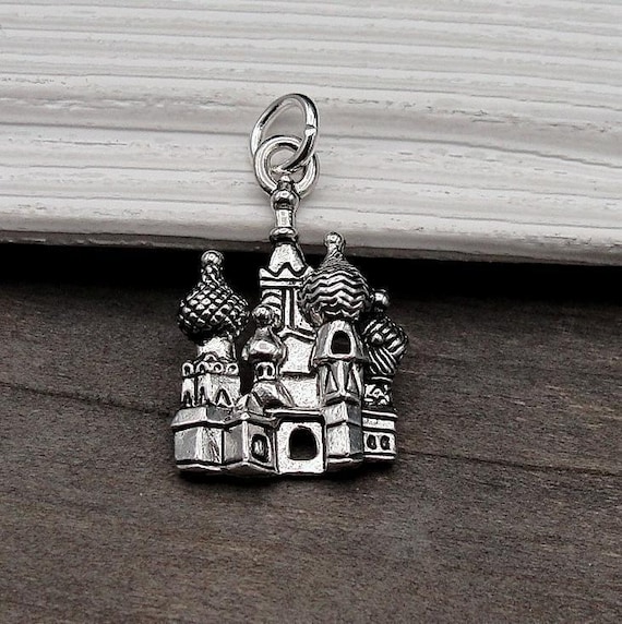 St. Basil's Cathedral Charm - Silver Plated Russian Cathedral