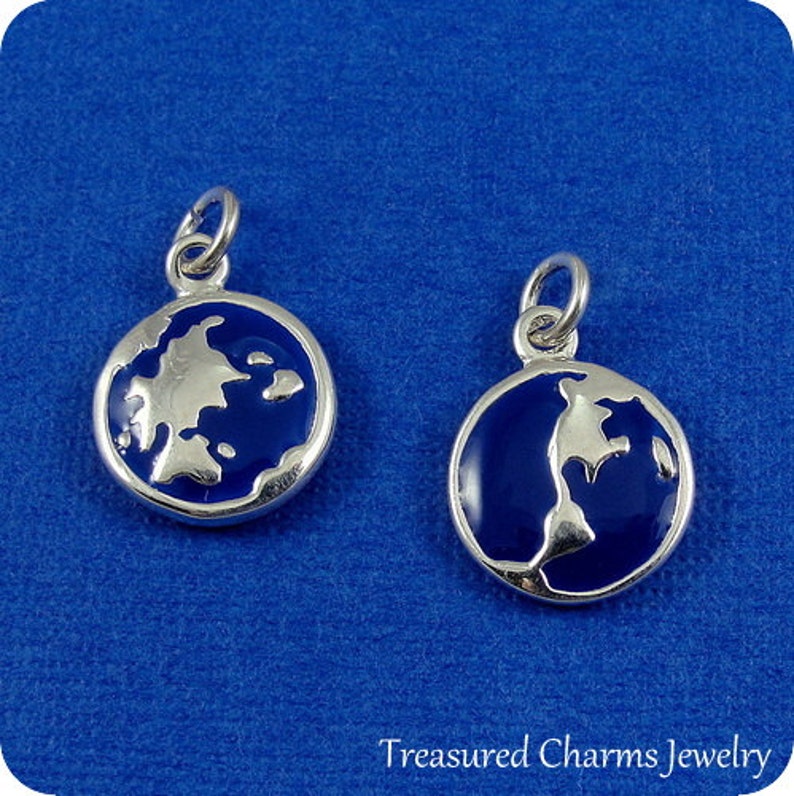 Sterling Silver & Lab-Created Crystal Globe Charm By Classic Designs