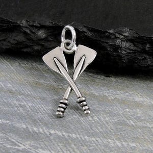 Rowing Oars Charm, Boat Oars Charm for Necklace or Bracelet, Rowing Charm, Boat Paddle Charm, Boating Charm, Rower Gift, Rowing Jewelry