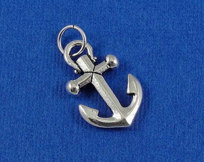 Nautical Anchor Charm - Silver Plated Anchor Charm for Necklace or Bracelet