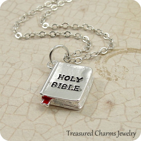 Holy Bible Charm Silver Bible Charm for Necklace or Bracelet Etsy