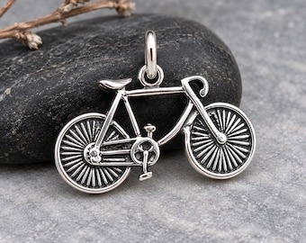 Bicycle Charm, 925 Sterling Silver Bike Charm for Necklace or Bracelet, Bike Charm, Cyclist Charm, Bicycle Gift, Bicycle Jewelry