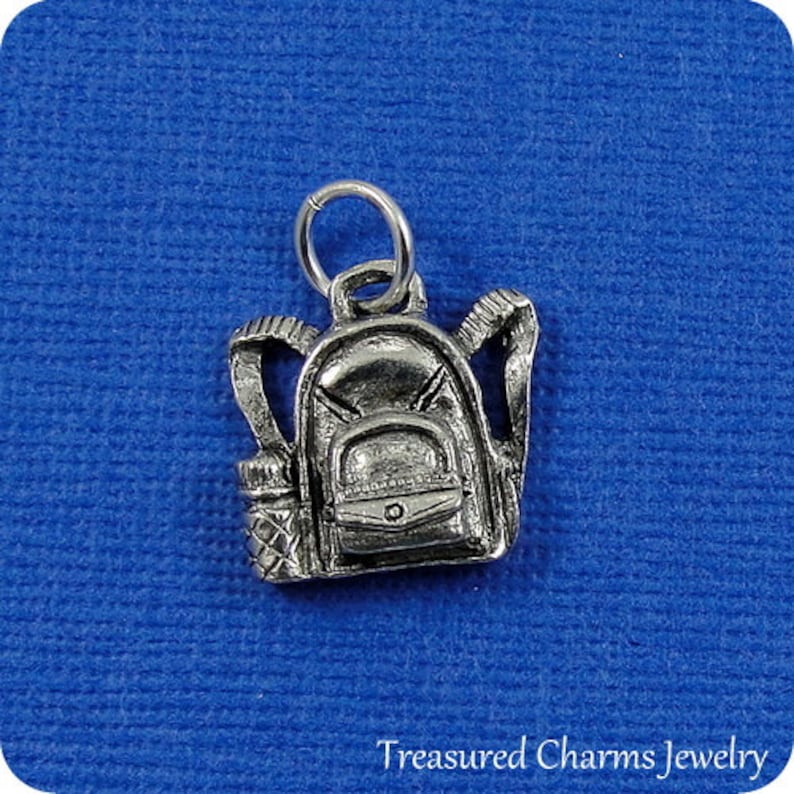 Backpack Charm Silver Backpack Charm for Necklace or Etsy