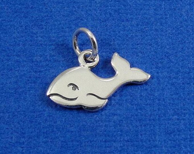 Whale Charm - Sterling Silver Whale Charm for Necklace or Bracelet