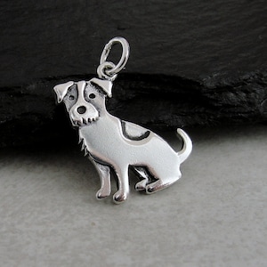 925 Sterling Silver Jack Russell Terrier Charm, Puppy Dog Charm, Jack Russell Pendant, Bracelet Charm, Necklace Charm, Jack Russell Gift