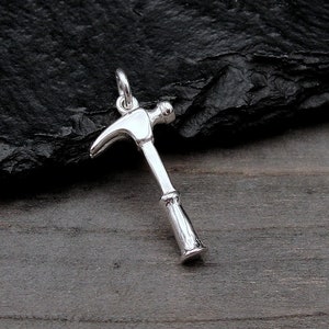 Hammer Charm, Sterling Silver Claw Hammer Charm for Necklace or Bracelet, Handyman Charm, Construction Worker Charm, Handyman Gift