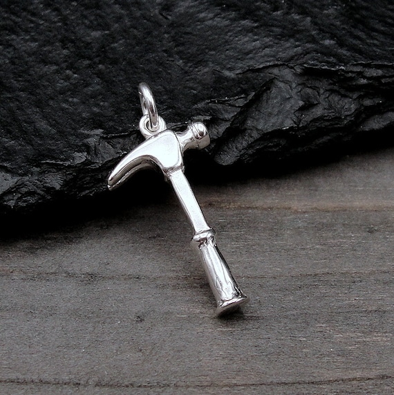 Hammer Charm Sterling Silver Claw Hammer Charm for Necklace or Bracelet Handyman Charm Construction Worker Charm Handyman Gift Etsy