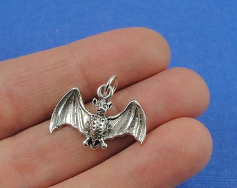 Bat Charm - Sterling Silver Bat Charm for Necklace or Bracelet