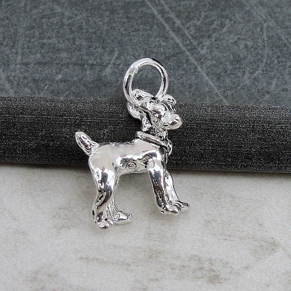 Jack Russell Terrier Charm, Silver Jack Russell Necklace Charm, Jack Russell Bracelet Charm, Dog Charm, Puppy Charm, Jack Russell Gift