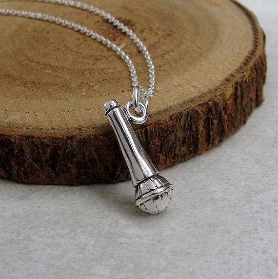 Microphone charm necklace deals