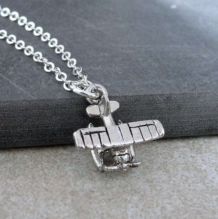 Space and Aviation Airplane Aircraft Pendant Necklace