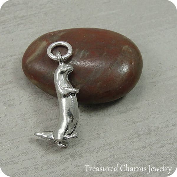 Otter Charm - Silver Plated Otter Charm for Necklace or Bracelet