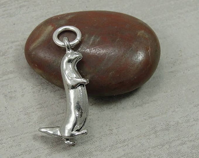 Otter Charm - Silver Plated Otter Charm for Necklace or Bracelet