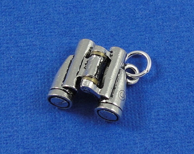 Binoculars Charm - Silver Binoculars Charm for Necklace or Bracelet