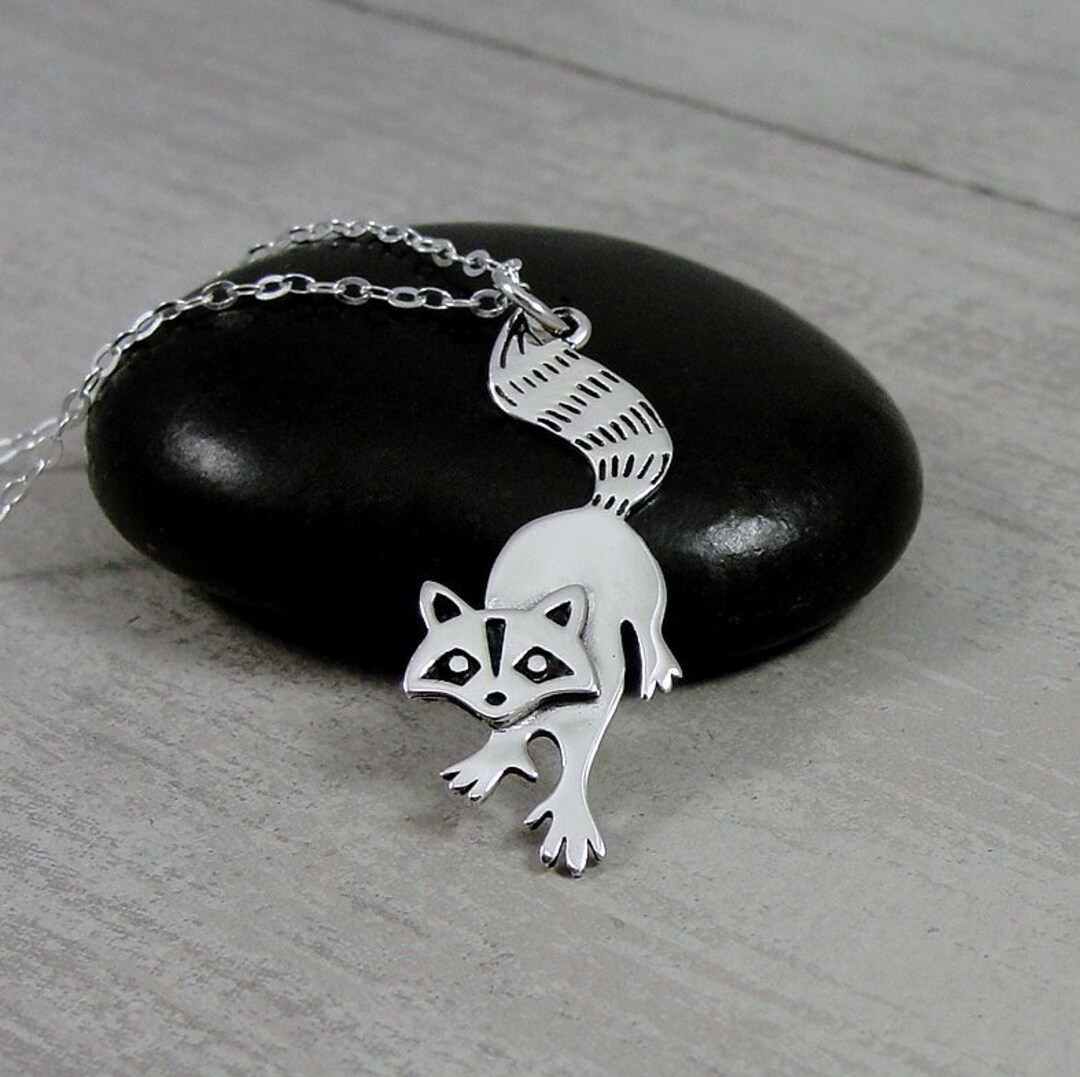 Raccoon  Silver Necklace main image 1