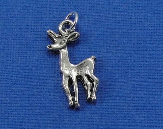 CLOSEOUT - Doe Charm - Silver Plated Doe Charm for Necklace or Bracelet