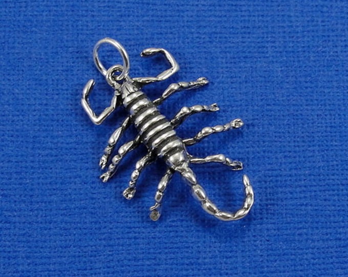 Scorpion Charm - Sterling Silver Scorpion Charm for Necklace or Bracelet