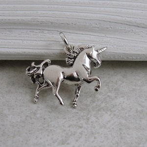925 Sterling Silver 3D Unicorn Charm, Flying Horse Charm, Unicorn Pendant, Bracelet Charm, Necklace Charm, Unicorn Gift Jewelry