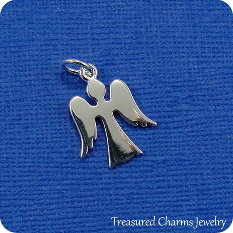 Angel Charm Sterling Silver Angel Charm Necklace or Bracelet