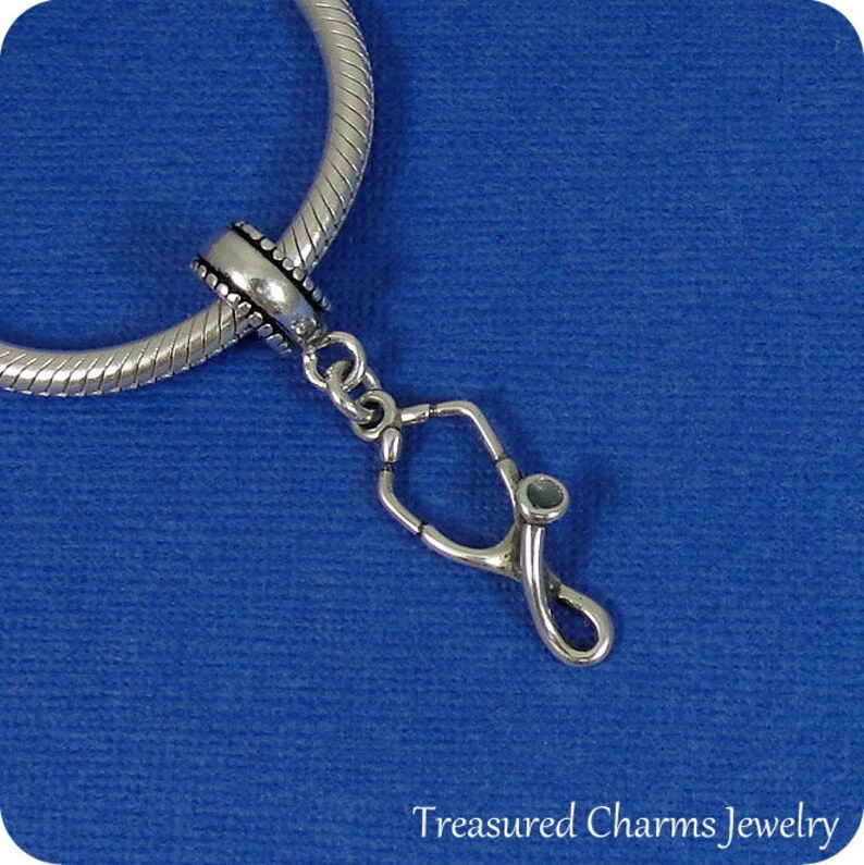Stethoscope European Dangle Bead Charm Sterling Silver Etsy