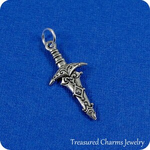Excalibur Sword Charm - Silver Plated Excalibur Sword Charm for Necklace or Bracelet