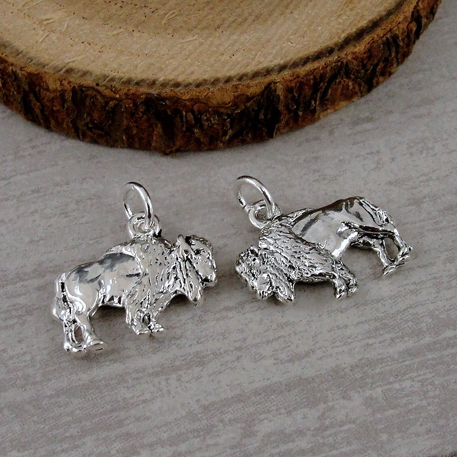 Buffalo Charms Bulk Silver Pewter Small » Animal Charm