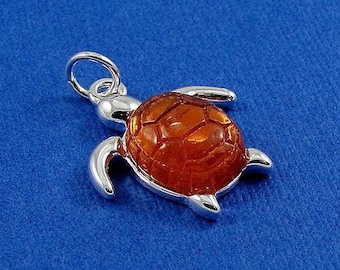 Sea Turtle Charm - Silver Plated Sea Turtle Charm for Necklace or Bracelet