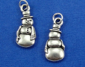 Snowman Charm - Silver Plated Frosty the Snowman Charm for Necklace or Bracelet