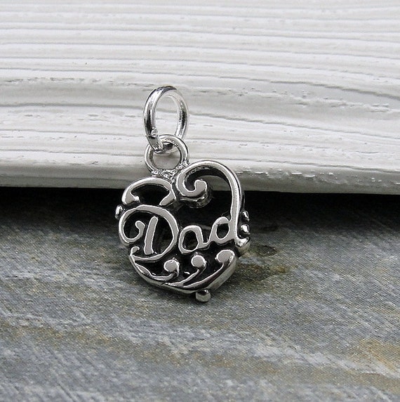 925 Sterling Silver Dad Charm Daddy Charm Father Charm Dad