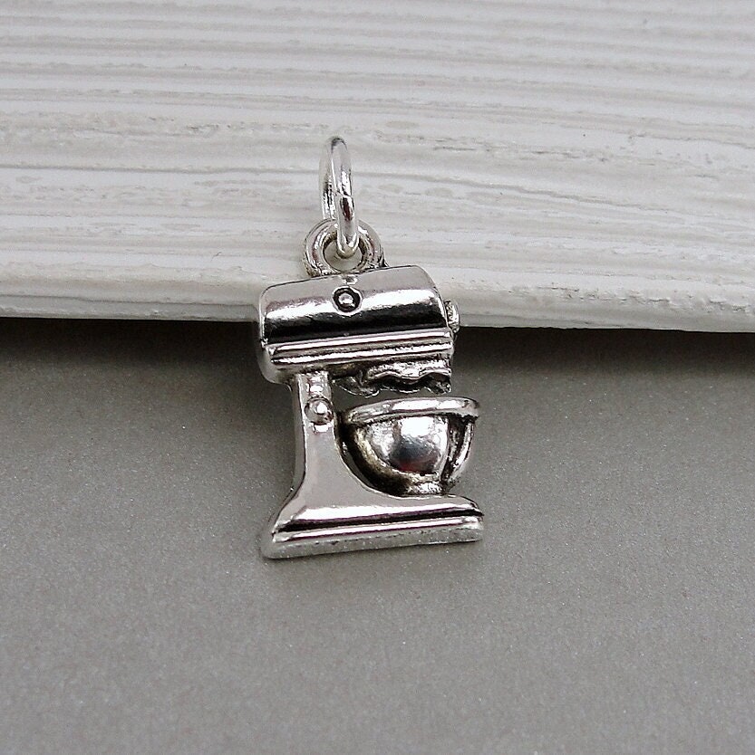 Hand Mixer Cooking Utensil Kitchen Charm Sterling Silver Hand Mixer Cooking Utensil Kitchen Charm Sterling Silver