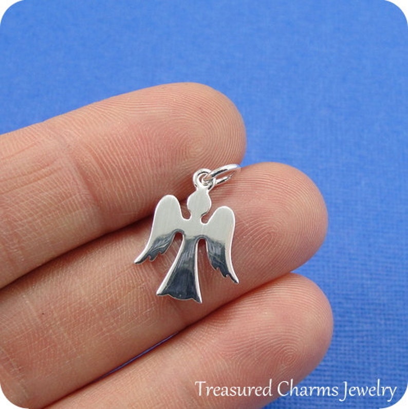 Angel Charm Sterling Silver Angel Charm Necklace or Bracelet