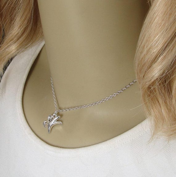 Banana Necklace, Silver Plated Banana Charm Necklace, Fruit