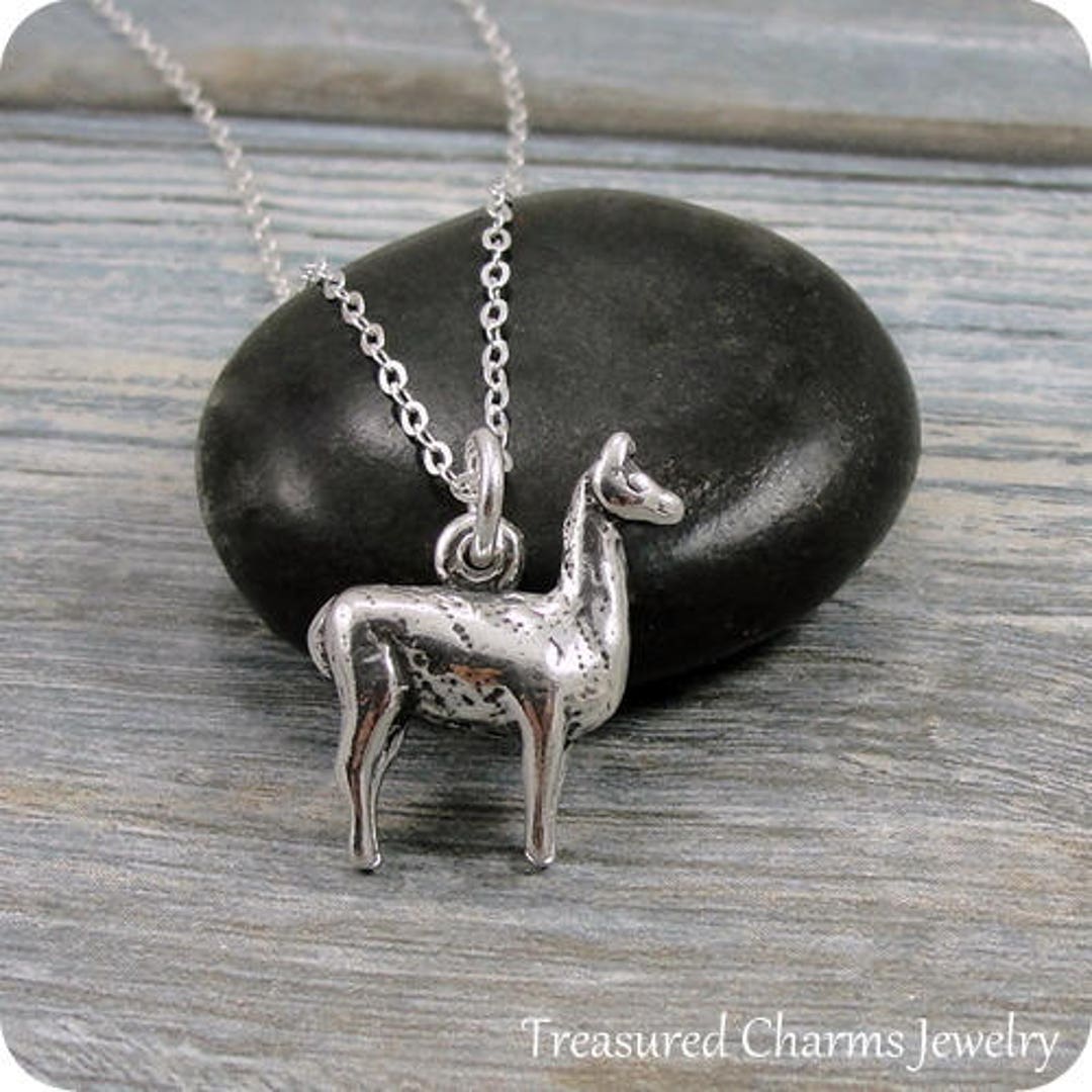 Llama necklace sterling silver Clearance