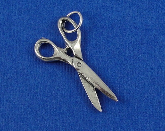 Scissors Charm - Silver Pair of Scissors Charm for Necklace or Bracelet