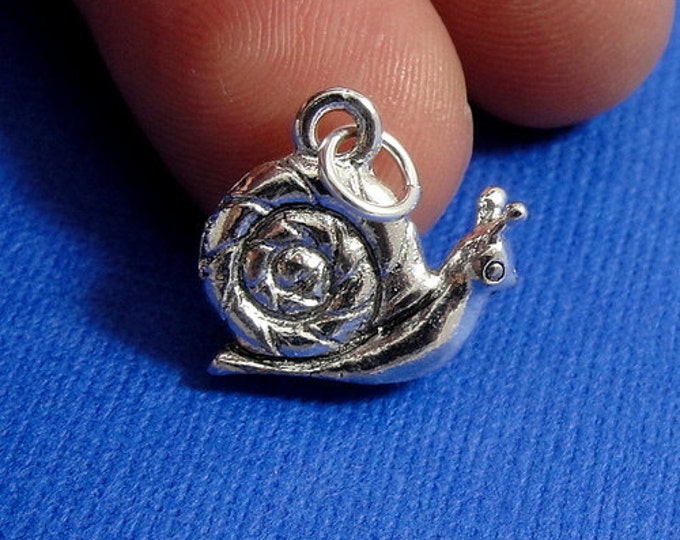 Snail Charm - Silver Snail Charm for Necklace or Bracelet