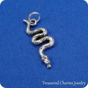 Schlangen Cobra Charm - Silber Schlangen Cobra Rattlesnake Charm für Halskette oder Armband