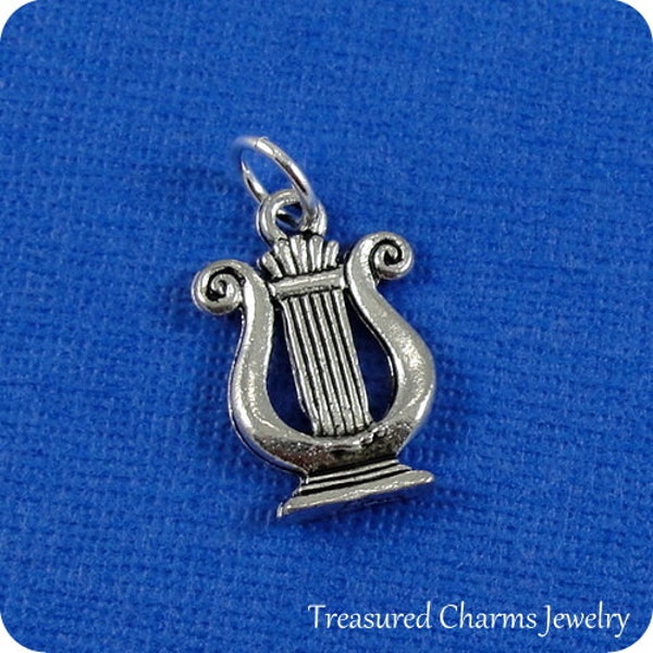 Musical Lyre Charm - Silver Plated Lyre Charm for Necklace or Bracelet