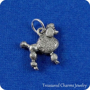 French Poodle Charm - Silver Poodle Charm for Necklace or Bracelet