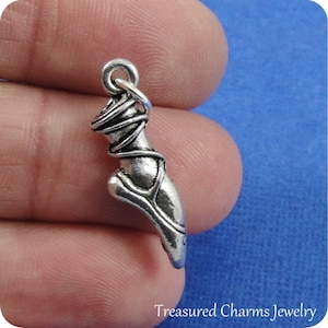 Ballet Slipper Charm - Silver Plated Ballet Slipper Charm for Necklace or Bracelet