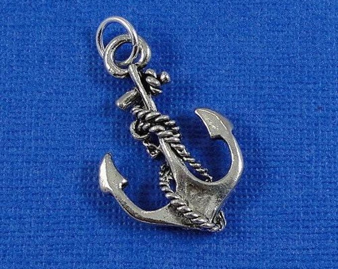 Nautical Anchor Charm - Silver Plated Anchor Charm for Necklace or Bracelet