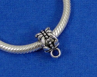Silver Plated Adapter Bead For European Charm Bracelets - Convert Any Traditional Charm to fit a European Bracelet