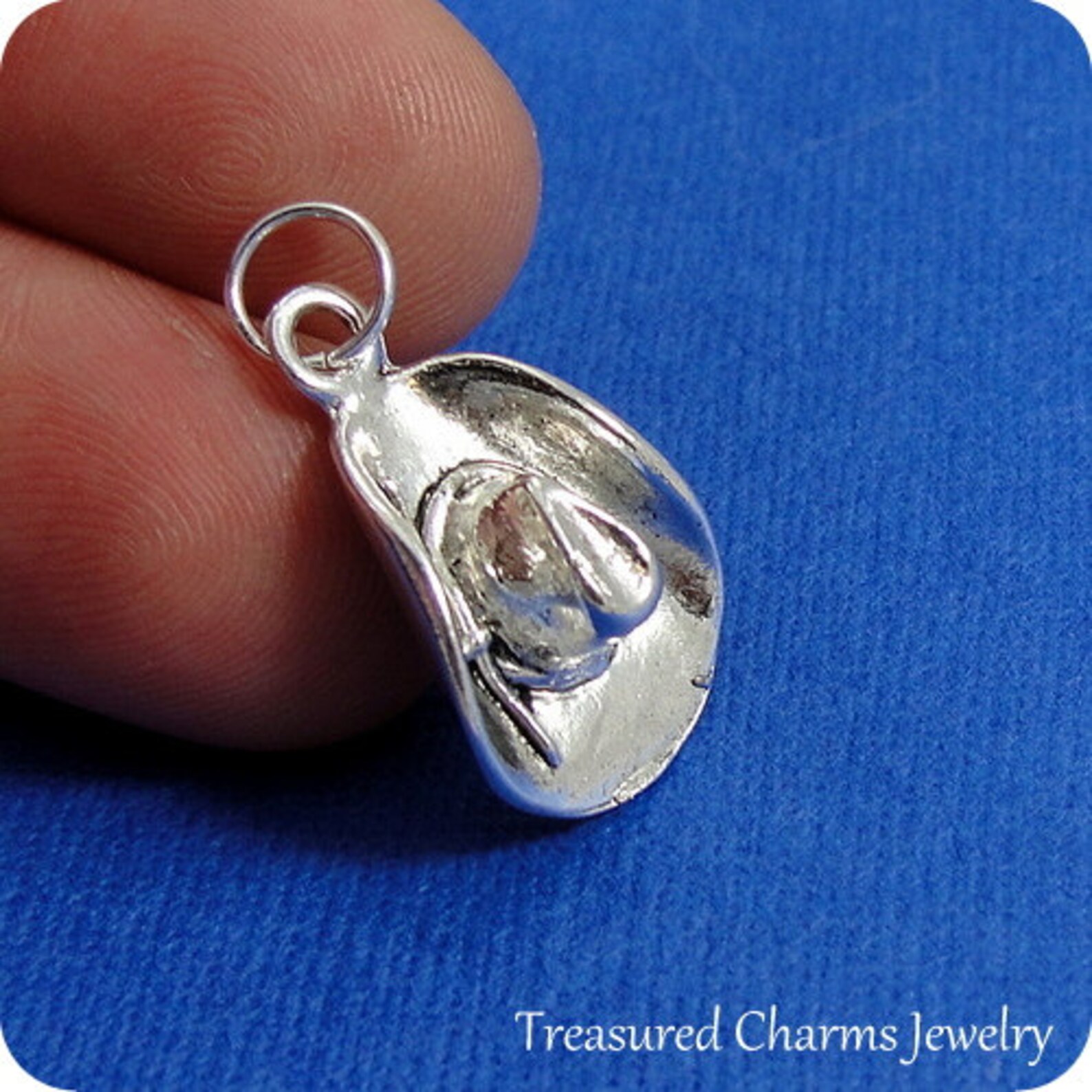 Cowboy Hat Charm Silver Plated Cowboy Hat Charm for Necklace Etsy