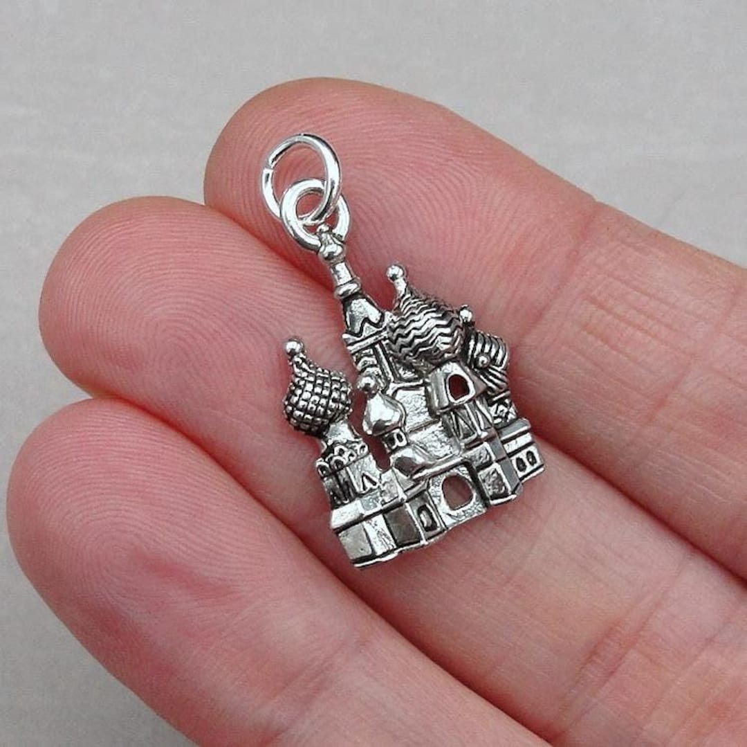 アクセサリー QUESERA charm silver St. Basil's Cathedral Charm - Silver Plated Russian Cathedral
