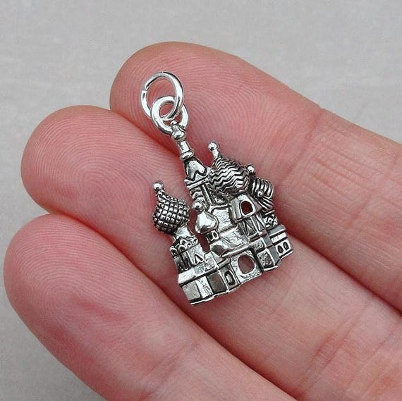 St. Basil's Cathedral Charm - Silver Plated Russian Cathedral